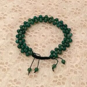 New Natural Green Agate Mini Beads Size 4mm Handmade Bracelet